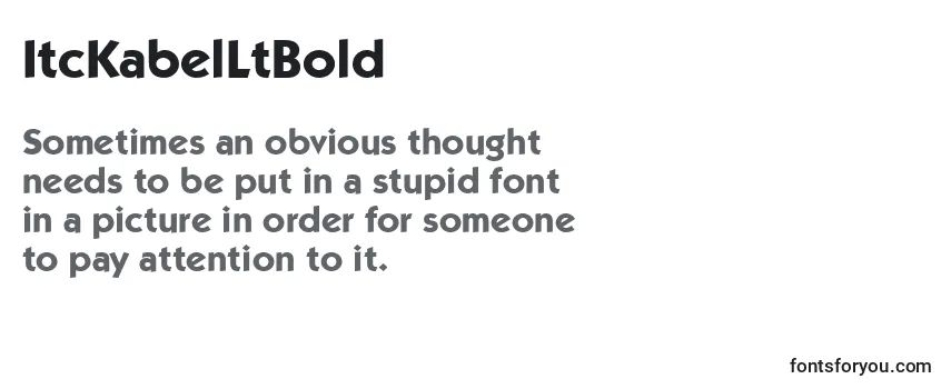 Review of the ItcKabelLtBold Font