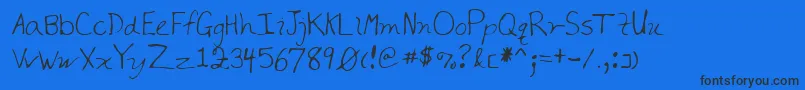 Lehn187 Font – Black Fonts on Blue Background