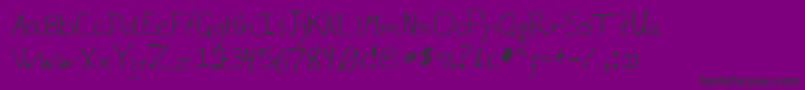 Lehn187-fontti – mustat fontit violetilla taustalla