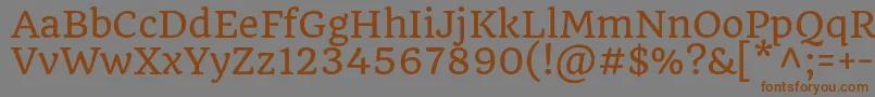 Шрифт QuandoRegular – коричневые шрифты на сером фоне