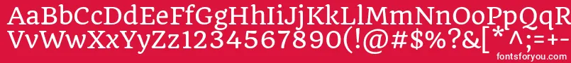 フォントQuandoRegular – 赤い背景に白い文字