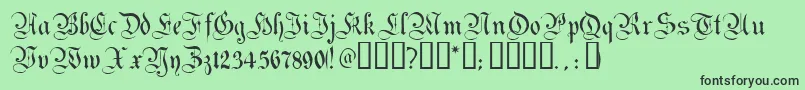 Magdeburg Font – Black Fonts on Green Background