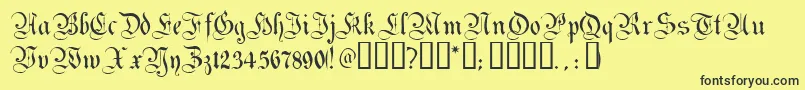 Magdeburg Font – Black Fonts on Yellow Background