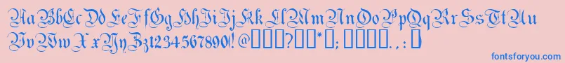 Magdeburg Font – Blue Fonts on Pink Background