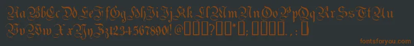 Magdeburg Font – Brown Fonts on Black Background