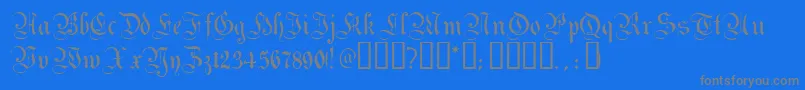 Magdeburg Font – Gray Fonts on Blue Background