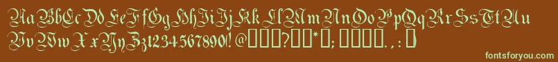 Magdeburg Font – Green Fonts on Brown Background