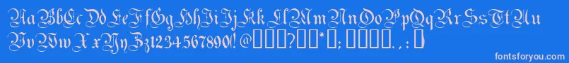 Magdeburg Font – Pink Fonts on Blue Background
