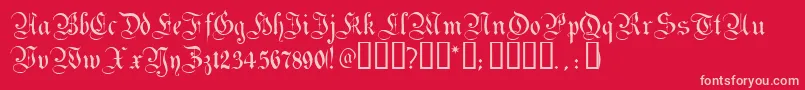 Magdeburg Font – Pink Fonts on Red Background