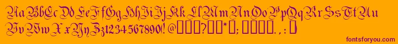 Magdeburg Font – Purple Fonts on Orange Background