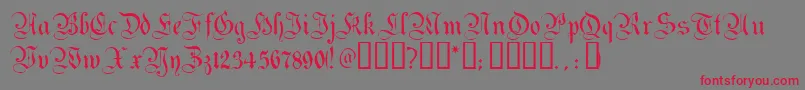 Magdeburg Font – Red Fonts on Gray Background