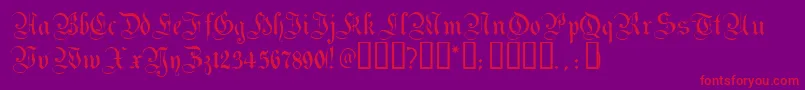 Magdeburg Font – Red Fonts on Purple Background