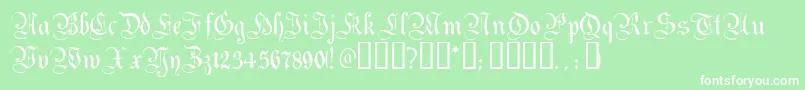 Magdeburg Font – White Fonts on Green Background