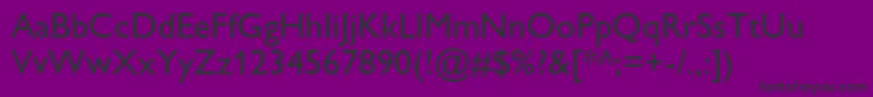フォントGillsansc – 紫の背景に黒い文字