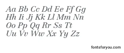 LinotypeCentennialLt56Italic -fontin tarkastelu