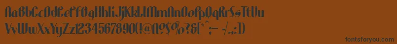 LhfAristocrat Font – Black Fonts on Brown Background