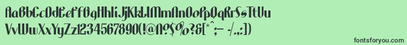 LhfAristocrat Font – Black Fonts on Green Background