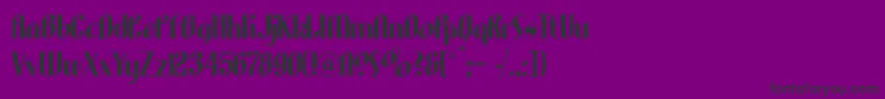 フォントLhfAristocrat – 紫の背景に黒い文字