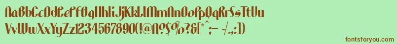 LhfAristocrat Font – Brown Fonts on Green Background