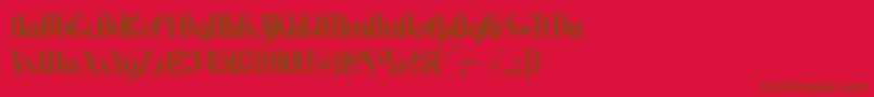 LhfAristocrat Font – Brown Fonts on Red Background