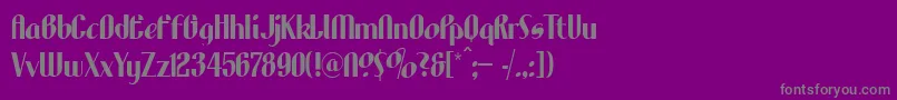 LhfAristocrat Font – Gray Fonts on Purple Background