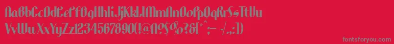 LhfAristocrat-Schriftart – Graue Schriften auf rotem Hintergrund