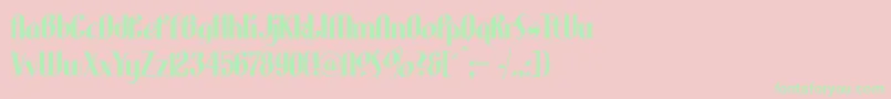 LhfAristocrat Font – Green Fonts on Pink Background