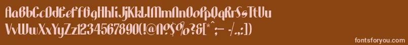 LhfAristocrat Font – Pink Fonts on Brown Background