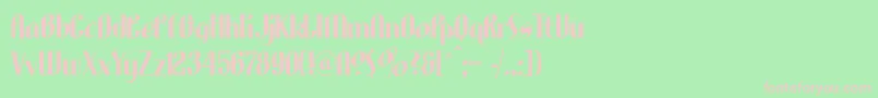 フォントLhfAristocrat – 緑の背景にピンクのフォント