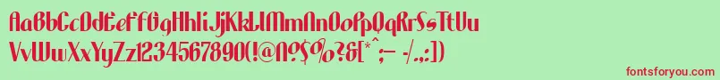 LhfAristocrat Font – Red Fonts on Green Background