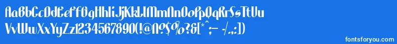 LhfAristocrat Font – White Fonts on Blue Background