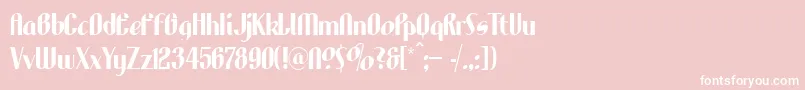 LhfAristocrat-fontti – valkoiset fontit vaaleanpunaisella taustalla