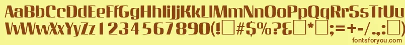 InverserifRegular Font – Brown Fonts on Yellow Background