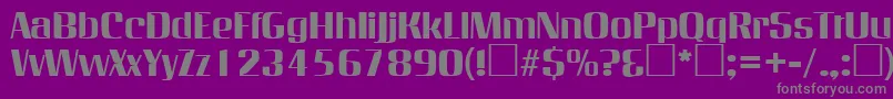 フォントInverserifRegular – 紫の背景に灰色の文字