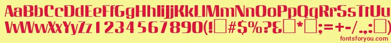 InverserifRegular Font – Red Fonts on Yellow Background