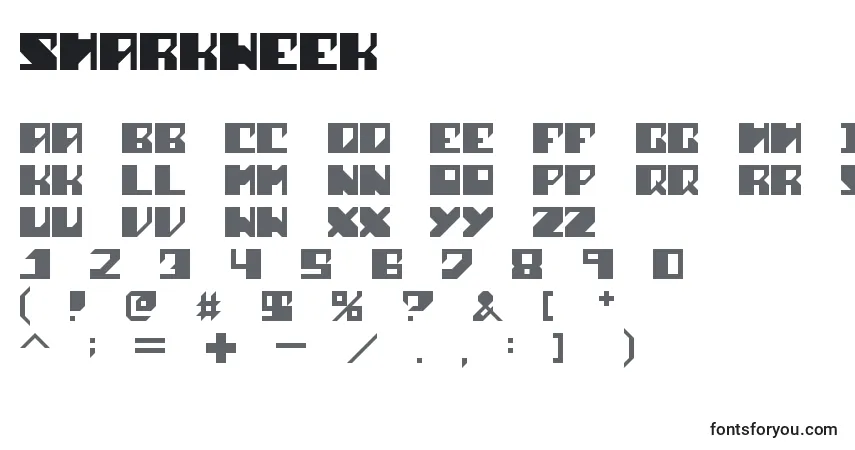 Шрифт SharkWeek – алфавит, цифры, специальные символы