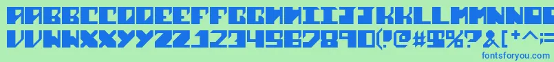 SharkWeek-fontti – siniset fontit vihreällä taustalla