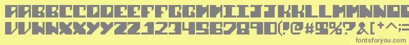 フォントSharkWeek – 黄色の背景に灰色の文字