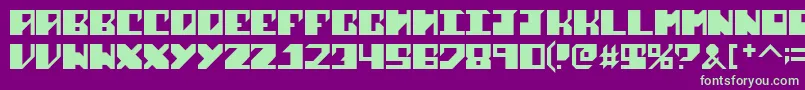 SharkWeek-fontti – vihreät fontit violetilla taustalla