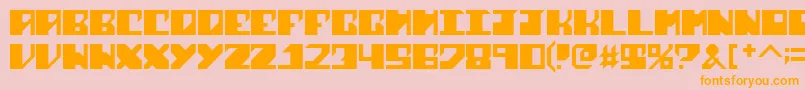 SharkWeek Font – Orange Fonts on Pink Background