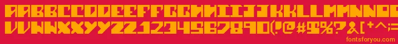 フォントSharkWeek – 赤い背景にオレンジの文字