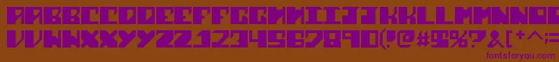 フォントSharkWeek – 紫色のフォント、茶色の背景