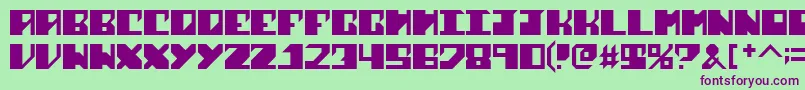フォントSharkWeek – 緑の背景に紫のフォント