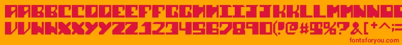 SharkWeek Font – Red Fonts on Orange Background