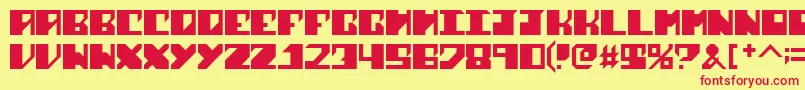 Шрифт SharkWeek – красные шрифты на жёлтом фоне
