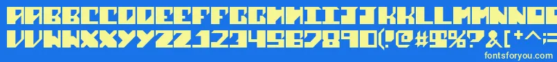 SharkWeek-fontti – keltaiset fontit sinisellä taustalla