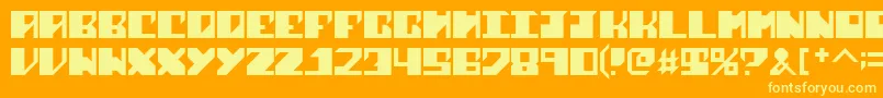 Шрифт SharkWeek – жёлтые шрифты на оранжевом фоне