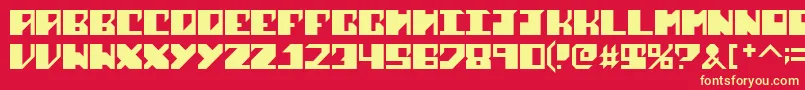 SharkWeek-fontti – keltaiset fontit punaisella taustalla