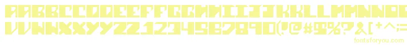 フォントSharkWeek – 白い背景に黄色の文字