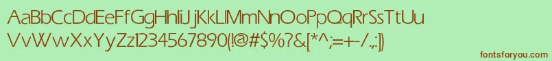 Eric Font – Brown Fonts on Green Background